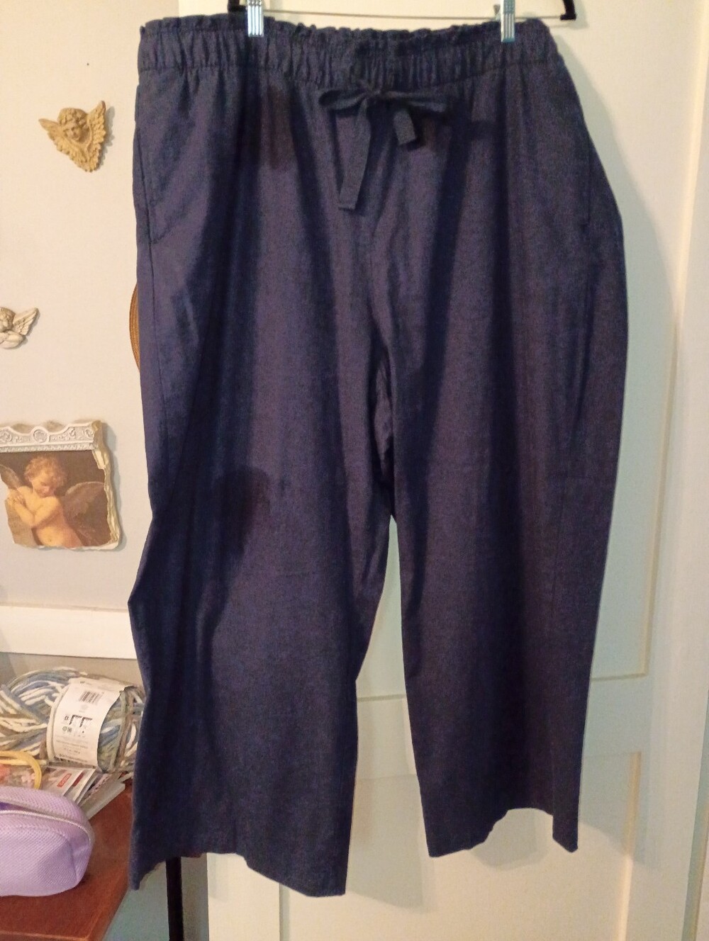 EUC Wide Leg Linen Blend Pants